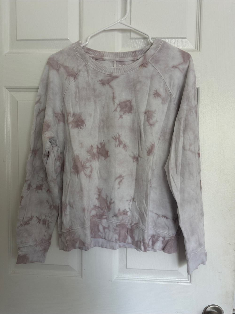 Athleta Pastel tye dye Lavender Pullover Sweatshirt